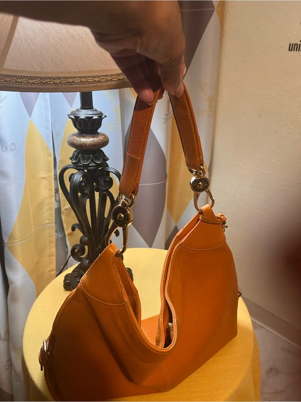 Tory Burch Orange Leather Hobo Bag